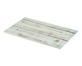Genware Wood Effect Melamine Platter White Wash GN 1/4