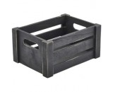 Genware Wooden Crate Black 22.8x16.5x11cm