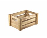 Genware Rustic Wood Crate 22.8x16.5x11cm