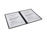 Berties American Style Clear Menu Holder A4 2-Page