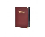 Berties Basic A4 Menu Cover Wine Red 8 Pages