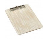 Genware Wooden Menu Clipboard A5 White Washed 18.5x24.5cm