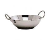 Genware Stainless Steel Balti Dish with Handles 150mm