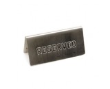 Genware Stainless Steel Table Reserved Sign 120x60mm