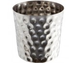 Genware Stainless Steel Hammered Serving Cup 8.5x8.5cm