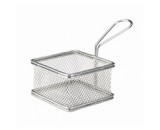 Genware Stainless Steel Square Serving Fry Basket 9.5x9.5x6cm
