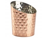 Genware Copper Hammered Angled Cone  11.6x9.5cm