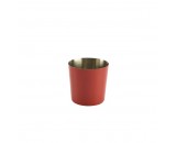 Genware Stainless Steel Red Serving Cup 8.5x8.5cm