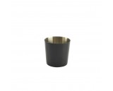 Genware Stainless Steel Black Serving Cup 8.5x8.5cm