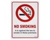 Berties "No Smoking" Sign Plastic A5