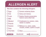 Berties Removable Allergen Labels Purple 50x50mm