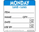 Berties 50mm Monday Removable Day Label
