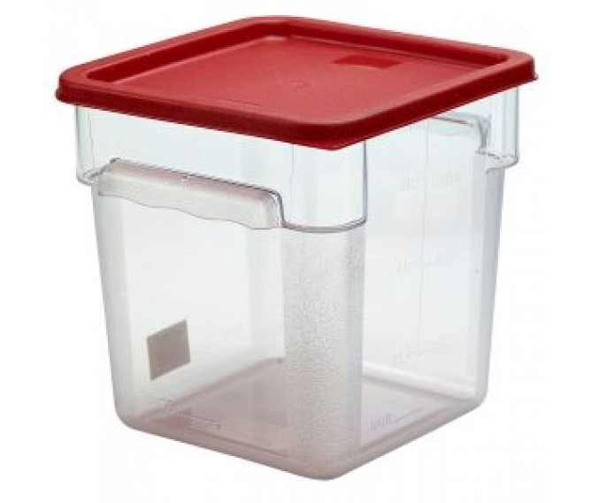 Genware Polyethylene Lid for Food Storage Container Red 5.7L & 7.6L