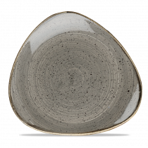 Churchill Stonecast Triangle Plate Peppercorn Grey 26.5cm-10.4"