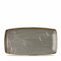 Churchill Stonecast Oblong Plate Peppercorn Grey 35x18.5cm-13.75x7.3"