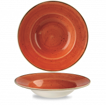 Churchill Stonecast Wide Rim Bowl Spiced Orange 46.8cl-16.5oz