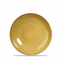 Churchill Stonecast Coupe Plate Mustard Seed Yellow 16.5cm-6.5"