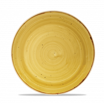 Churchill Stonecast Coupe Plate Mustard Seed Yellow 21.7cm-8.5"