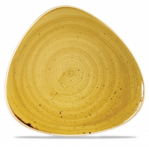 Churchill Stonecast Triangle Plate Mustard Seed Yellow 31.1cm-12.2"