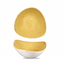 Churchill Stonecast Triangle Bowl Mustard Seed Yellow 37cl-13oz