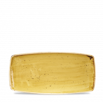 Churchill Stonecast Oblong Plate Mustard Seed Yellow 29.5x15cm-11.4x5.9"