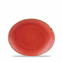 Churchill Stonecast Oval Coupe Plate Berry Red 19.2x16cm-7.6x6.3"