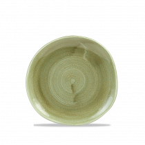 Churchill Stonecast Patina Organic Round Plate Burnished Green 18.6cm-7.3"