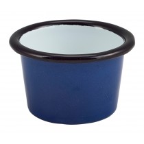 Berties Enamel Ramekin Blue with Black Rim 7cm Diameter 9cl-3.2oz