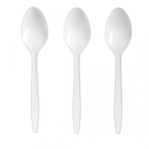Berties White Plastic Tea/Coffee Spoon