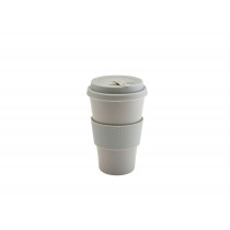 Berties Bamboo Fibre Reusable Coffee Cup Grey with Silicone Lid 45cl-15.75oz