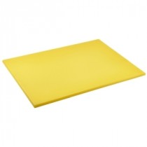 Genware Yellow High Density Chopping Board 600x450x18mm