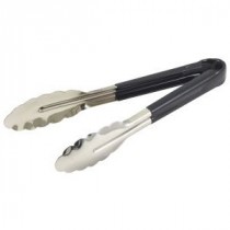 Genware Black Colour Coded All Purpose Tongs 230mm