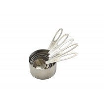Genware Stainless Steel Measuring Cup Set - 5 Pieces