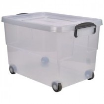 Berties Storage Box 60L With Clip Handles & Wheels