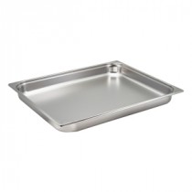 Genware Stainless Steel Gastronorm 2-1 65mm Deep