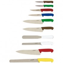 Genware 10 Piece Colour Coded Knife set and Case