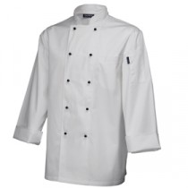 Genware Superior Chef Jacket Long Sleeve White L 44"-46"