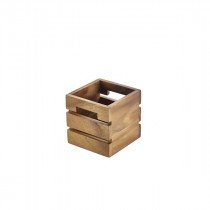 Genware Acacia Wood Box/Riser 12x12x12cm