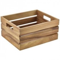 Genware Acacia Wood Box/Riser GN 1/2