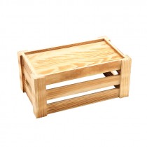 Genware Wooden Crate Rustic 27x16x12cm