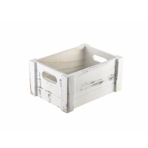 Genware White Wash Wood Crate 22.8x16.5x11cm