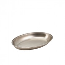 Genware Stainless Steel Oval Vegetable Dish 250mm