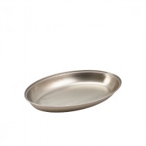 Genware Stainless Steel Oval Vegetable Dish 300mm