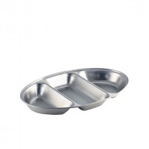 Genware Stainless Steel Vegetable Dish 3 Division 350mm