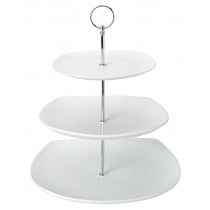 Utopia 3 Tiered Squared Plate 19.5-25-29cm
