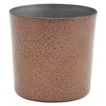 Genware Stainless Steel Hammered Copper Serving Cup  8.5x8.5cm