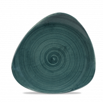 Churchill Stonecast Patina Trianlge Plate Rustic Teal 22.90cm-9"