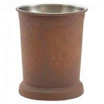 Genware Stainless Steel Julep Cup Rust Effect 38.5cl-13.5oz