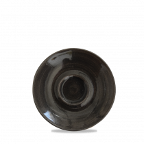 Churchill Monochrome Cappuccino Saucer Iron Black 15.6cm-6.25"