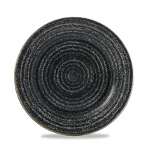Churchill Studio Prints Homespun Rimmed Plate Charcoal Black 21cm-8.25"
